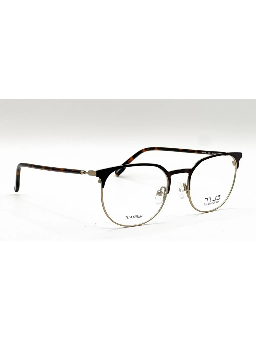 Tlg NU079 C02 Brown Rectangle Authentic Eyeglass Frames 51-19-140